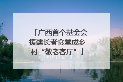广西首个基金会援建长者食堂成乡村“敬老客厅”