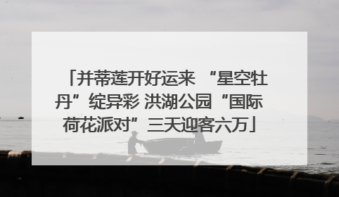 并蒂莲开好运来 “星空牡丹”绽异彩 洪湖公园“国际荷花派对”三天迎客六万