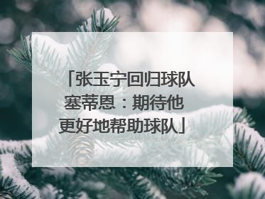 张玉宁回归球队 塞蒂恩：期待他更好地帮助球队