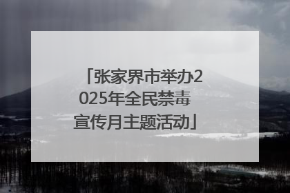 张家界市举办2025年全民禁毒宣传月主题活动