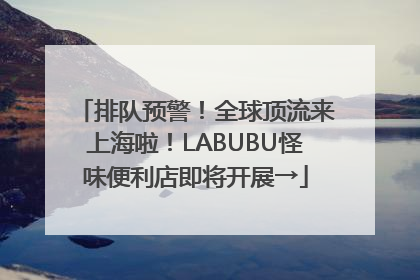 排队预警！全球顶流来上海啦！LABUBU怪味便利店即将开展→