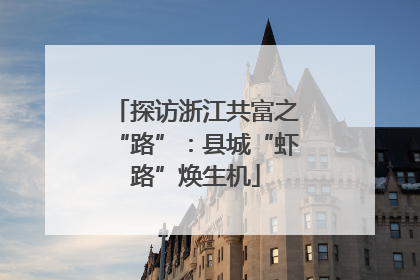 探访浙江共富之“路”：县城“虾路”焕生机