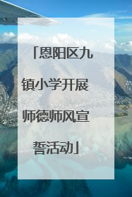 恩阳区九镇小学开展师德师风宣誓活动