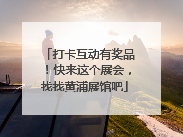 打卡互动有奖品！快来这个展会，找找黄浦展馆吧