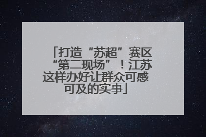 打造“苏超”赛区“第二现场”！江苏这样办好让群众可感可及的实事