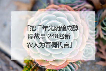 把千年光阴酿成醇厚故事 248名新农人为晋祠代言