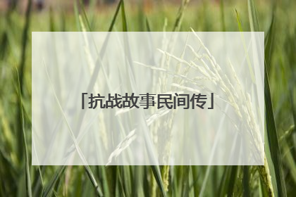 抗战故事民间传