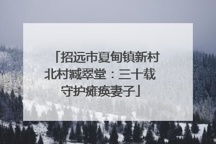 招远市夏甸镇新村北村臧翠堂：三十载守护瘫痪妻子
