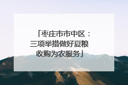 枣庄市市中区：三项举措做好夏粮收购为农服务