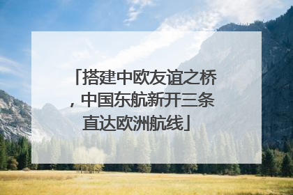 搭建中欧友谊之桥，中国东航新开三条直达欧洲航线