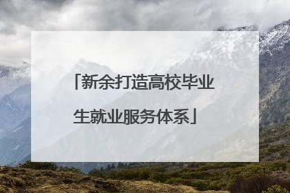 新余打造高校毕业生就业服务体系