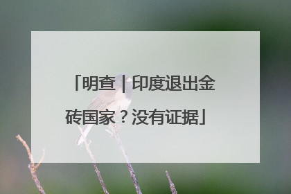 明查｜印度退出金砖国家？没有证据