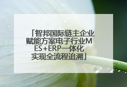 智邦国际链主企业赋能方案电子行业MES+ERP一体化实现全流程追溯