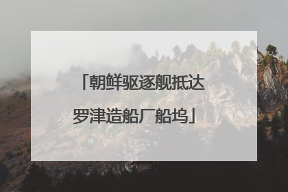 朝鲜驱逐舰抵达罗津造船厂船坞