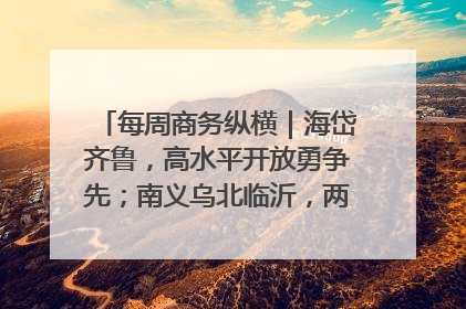 每周商务纵横｜海岱齐鲁，高水平开放勇争先；南义乌北临沂，两扇窗里观外贸