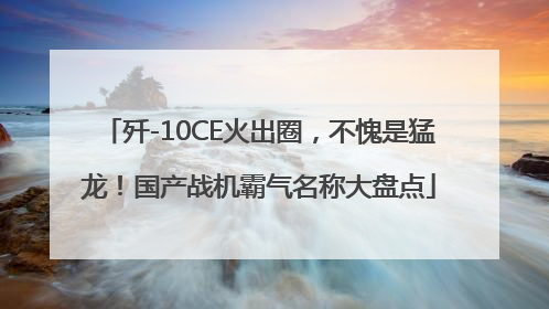 歼-10CE火出圈，不愧是猛龙！国产战机霸气名称大盘点
