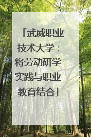 武威职业技术大学：将劳动研学实践与职业教育结合