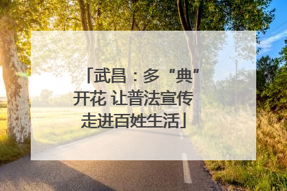 武昌：多“典”开花 让普法宣传走进百姓生活