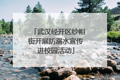 武汉经开区纱帽街开展防溺水宣传进校园活动