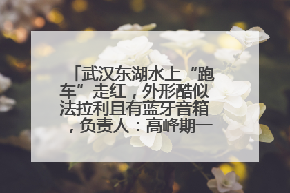 武汉东湖水上“跑车”走红，外形酷似法拉利且有蓝牙音箱，负责人：高峰期一两百人排队