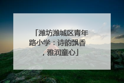 潍坊潍城区青年路小学：诗韵飘香，雅润童心