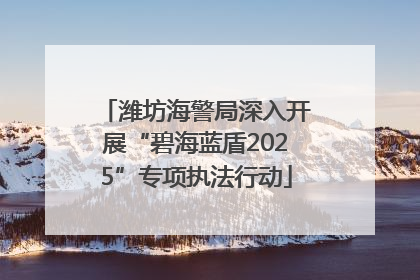 潍坊海警局深入开展“碧海蓝盾2025”专项执法行动