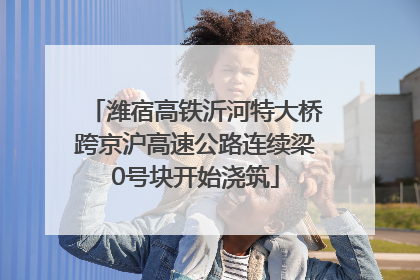 潍宿高铁沂河特大桥跨京沪高速公路连续梁0号块开始浇筑