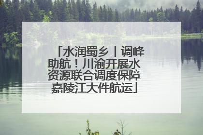 水润蜀乡丨调峰助航！川渝开展水资源联合调度保障嘉陵江大件航运