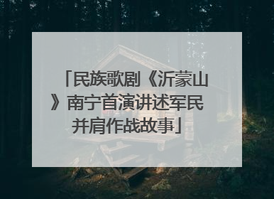 民族歌剧《沂蒙山》南宁首演讲述军民并肩作战故事
