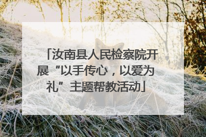 汝南县人民检察院开展“以手传心，以爱为礼”主题帮教活动