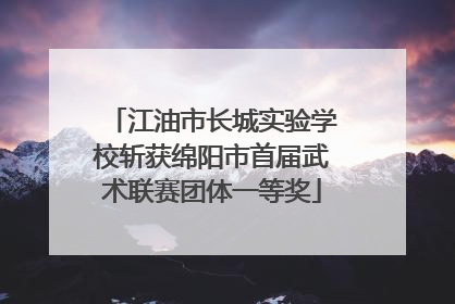 江油市长城实验学校斩获绵阳市首届武术联赛团体一等奖