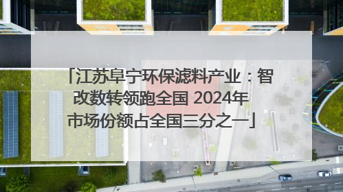 江苏阜宁环保滤料产业：智改数转领跑全国 2024年市场份额占全国三分之一