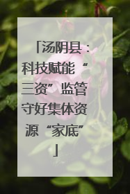 汤阴县：科技赋能“三资”监管守好集体资源“家底”