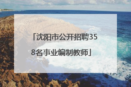 沈阳市公开招聘358名事业编制教师