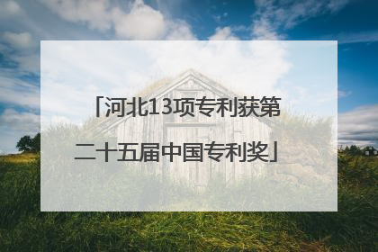 河北13项专利获第二十五届中国专利奖