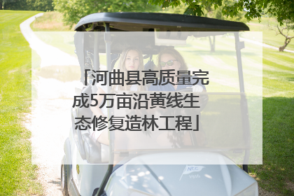 河曲县高质量完成5万亩沿黄线生态修复造林工程