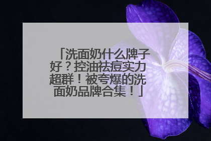 洗面奶什么牌子好？控油祛痘实力超群！被夸爆的洗面奶品牌合集！