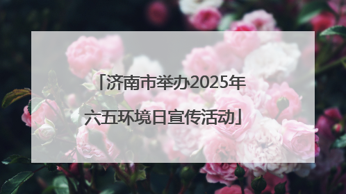 济南市举办2025年六五环境日宣传活动