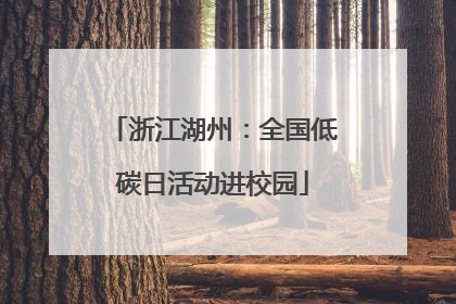 浙江湖州：全国低碳日活动进校园