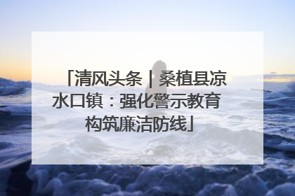 清风头条｜桑植县凉水口镇：强化警示教育 构筑廉洁防线