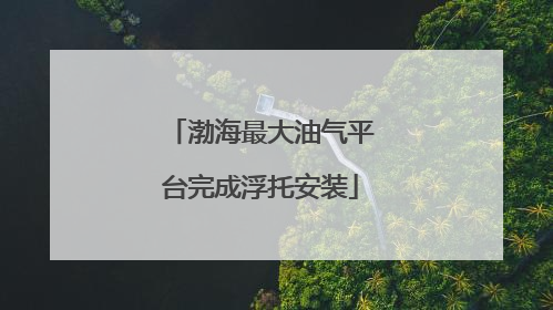渤海最大油气平台完成浮托安装