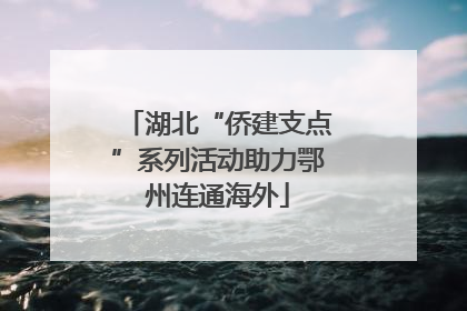 湖北“侨建支点”系列活动助力鄂州连通海外