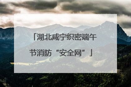 湖北咸宁织密端午节消防“安全网”
