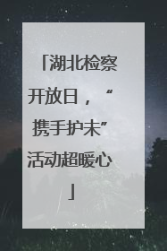 湖北检察开放日，“携手护未”活动超暖心