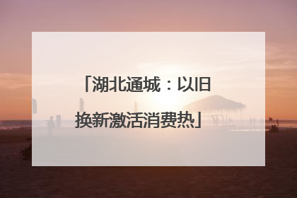 湖北通城：以旧换新激活消费热