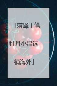 菏泽工笔牡丹小品远销海外