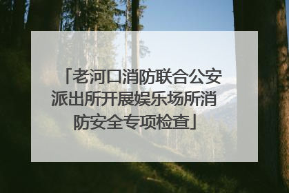 老河口消防联合公安派出所开展娱乐场所消防安全专项检查