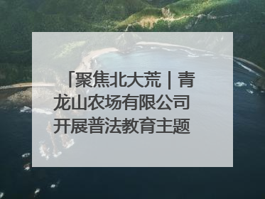 聚焦北大荒｜青龙山农场有限公司开展普法教育主题党日活动