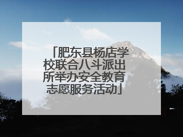 肥东县杨店学校联合八斗派出所举办安全教育志愿服务活动