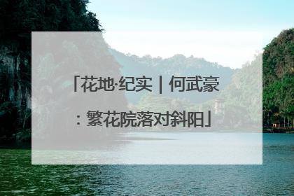 花地·纪实｜何武豪：繁花院落对斜阳